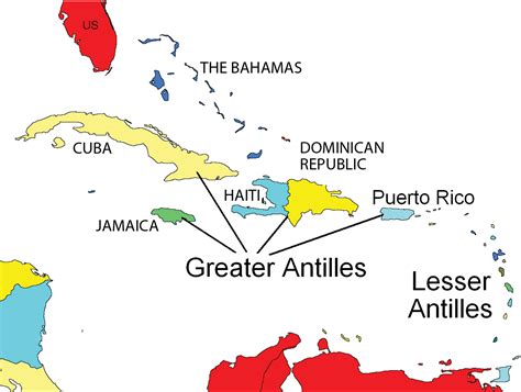 Map of Lesser Antilles